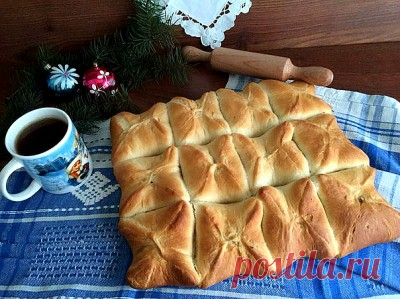 Мясной пирог «Зимний узор»