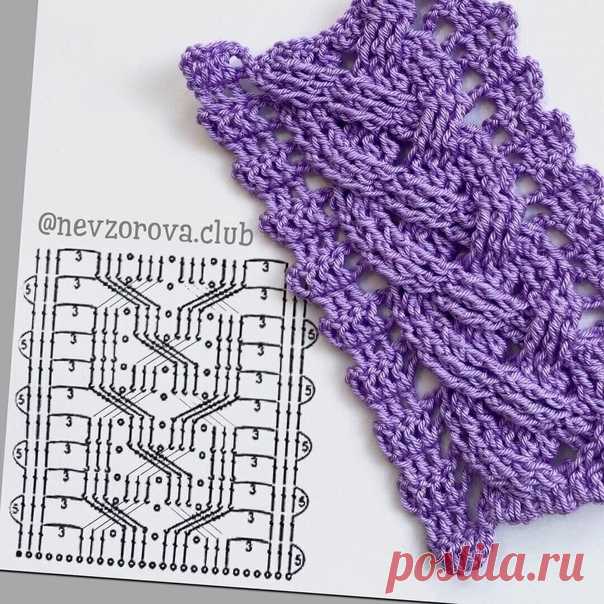 #полезное@modnoe.vyazanie
Узор крючком 