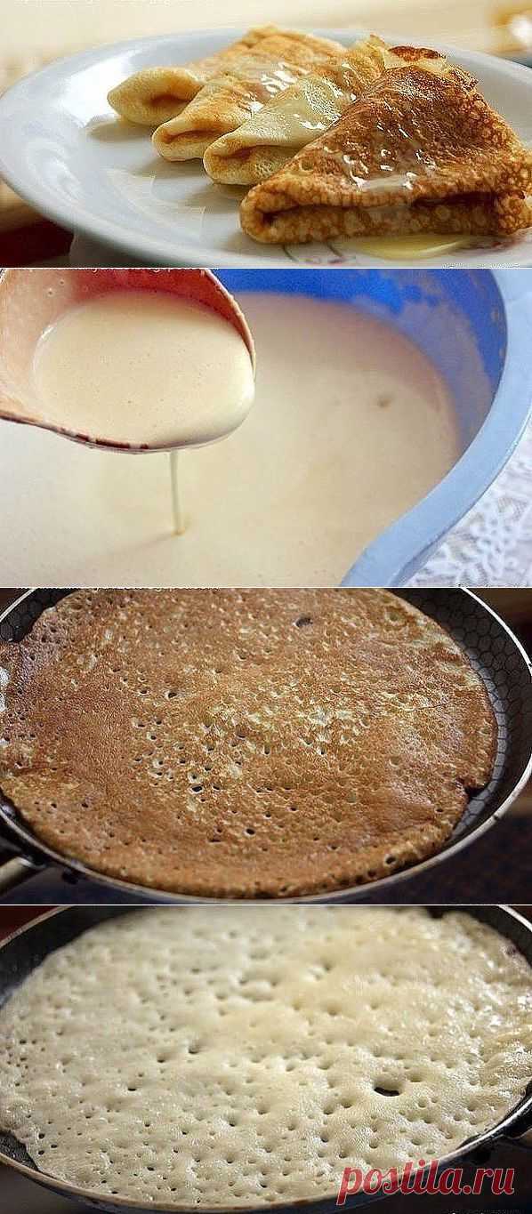 Заварные блины на молоке
