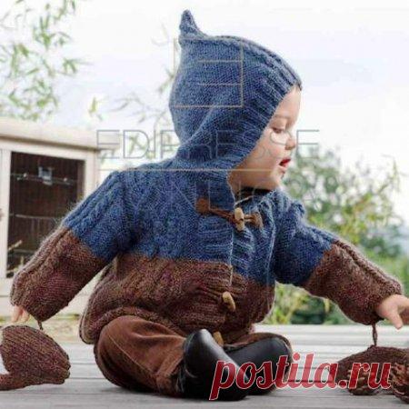 Жакет с капюшоном для малыша