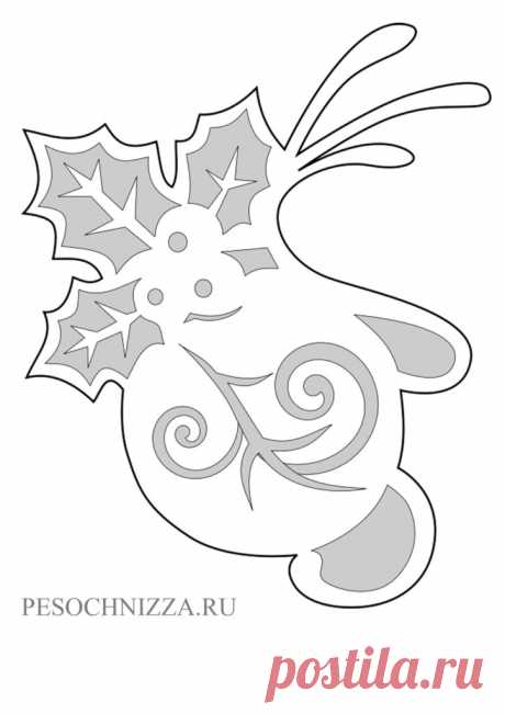 Новогодние вытынанки 2019. Год свиньи. | pesochnizza.ru