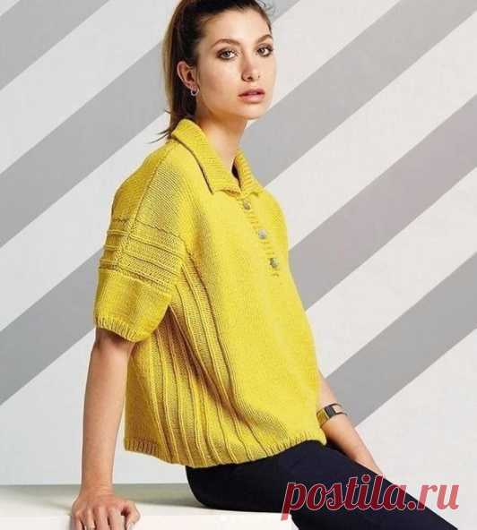 Желтый пуловер. Блог royal___knitting

Источник: https://www.instagram.com/p/CLzGHVHnLm1/

РАЗМЕРЫ
S (M) L (XL)
⠀
ШИРИНА ИЗДЕЛИЯ ПО ОБХВАТУ ГРУДИ
110 (114) 118 (123) см
⠀
ДЛИНА ИЗДЕЛИЯ
Примерно 55 (56) 57 (59) см
⠀
ВАМ ПОТРЕБУЕТСЯ
Пряжа (50% хлопка, 50% шерсти; 50 г/100 м) – 10 (10) 11 (12) мотков желтой;
прямые спицы №4,5 и 5; круговые спицы №4 длиной 80 см;
3 пуговицы диаметром 18 мм.
⠀
ЛИЦЕВАЯ ГЛАДЬ
В лицевых рядах вязать лицевые петли, в изнаночных рядах – изнаночные п...