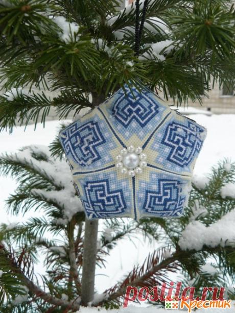 Снежинка-кривулька «Якутия» | Крестик