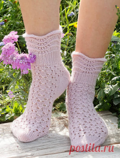 Ажурные носочки спицами от студии Дропс😍#узоры  #носки  #носкиспицами