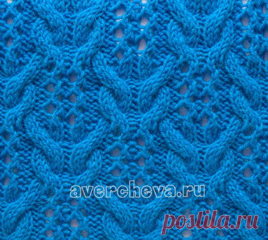 узор 477 косы с ажурной дорожкой