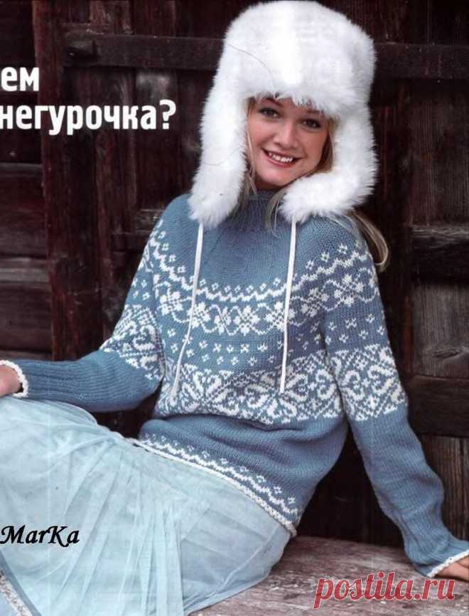 пуловер спицами | Золотые Руки