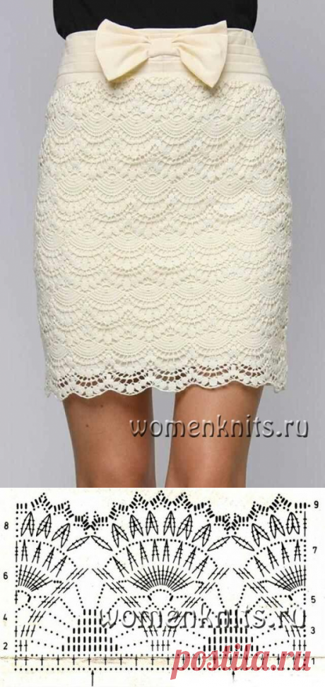Шикарная юбка крючком