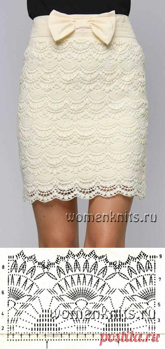 Шикарная юбка крючком