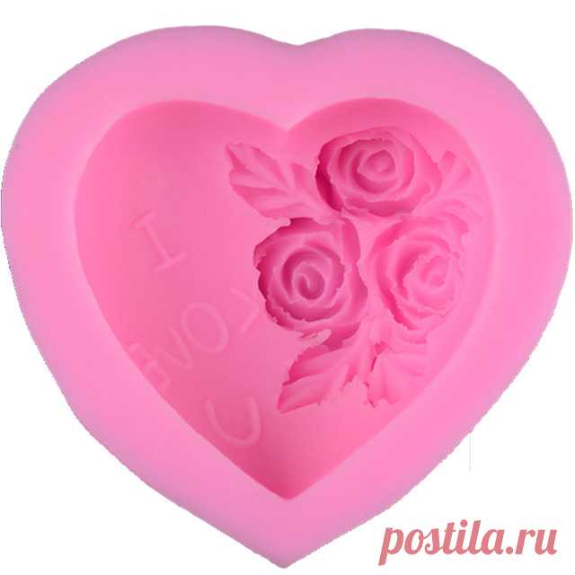 3D Силиконовые Мыло Формы Сердца Любовь Розы Шоколад Плесень Свеча полимерная Глина Формы Ремесел DIY Формы Для Дешевого Мыла База Инструмент купить на AliExpress