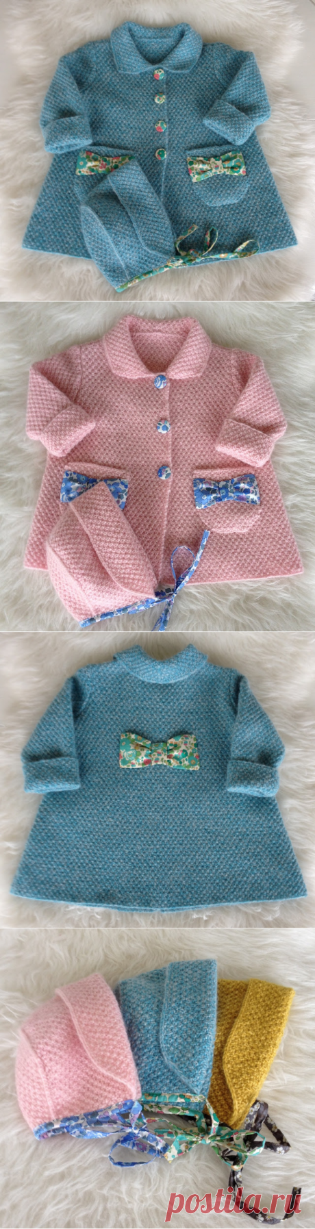 Пальто и капор для девочки