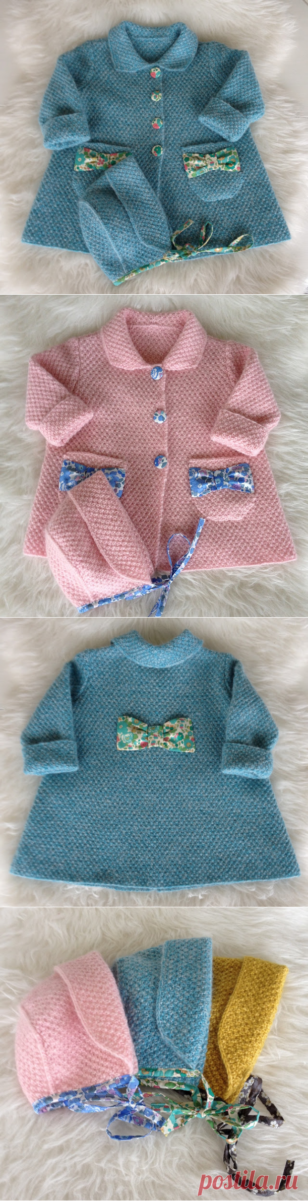 Пальто и капор для девочки