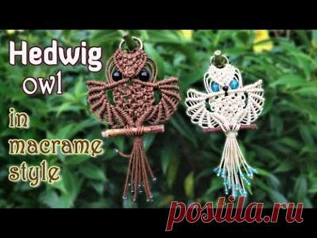 Macrame owl tutorial - The beautiful Hedwig of Harry Potter - Step by step giude