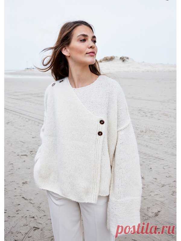 Lana Grossa КОФТА Alpaca Air | LOOKBOOK No. 17 - инструкции на русском языке - Модель 16 | FILATI Вязанные модели - Наборы для вязания