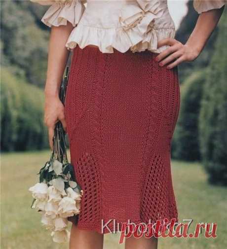 бордовая юбка
