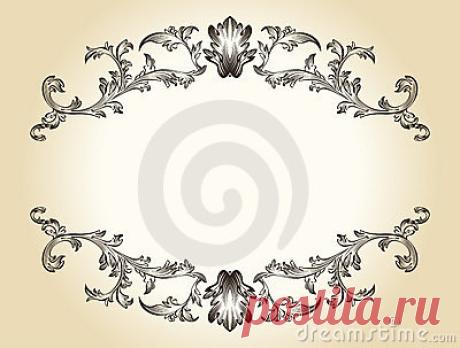Vector Vintage Royal Retro Frame Ornament Stock Photos - Image: 18866253
