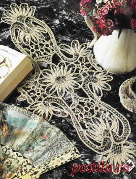 Салфетка румынское кружево.