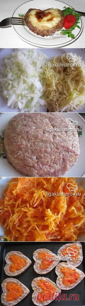 Медальоны из фарша "Сердечные" – рецепт с фото от Лиги Кулинаров, пошаговый рецепт