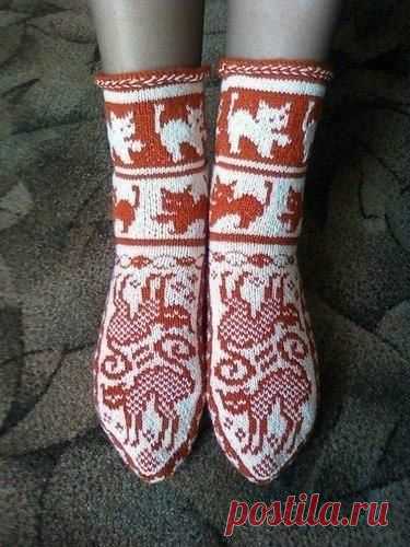 Узор для вязания жаккарда, любителям кошек понравится!