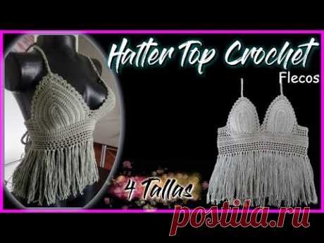 TOP CROCHET | PASO A PASO | CROPTOP CON FLECOS 🔴 NIRVANA CROCHET