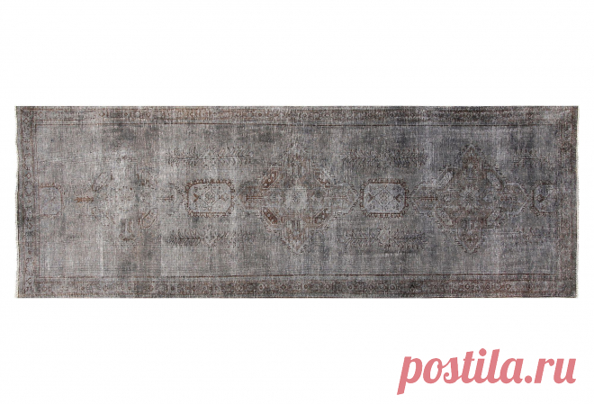 3'9"x10'8" Gin Hand-Knotted Runner, Gray | One Kings Lane