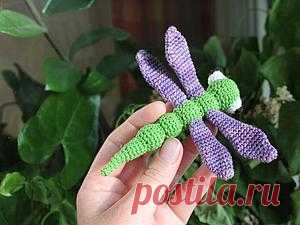Вяжем крючком чудесную стрекозу - Ярмарка Мастеров - ручная работа, handmade