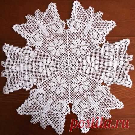 Интересная салфетка крючком