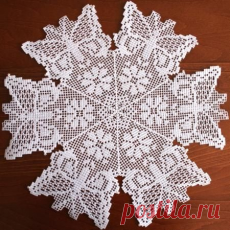 Интересная салфетка крючком