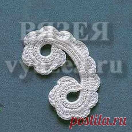 Мотивы крючком для ирландского кружева со схемами