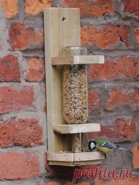 Wine Bottle Bird Feeder