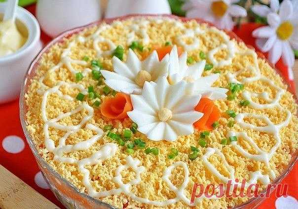 СЛОЕНЫЙ САЛАТИК “ПЕЧЁНКИН” | Вкусные рецепты