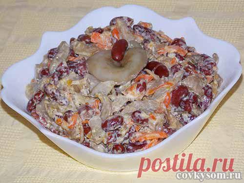 Фасолевый салат с грибами | Искусница