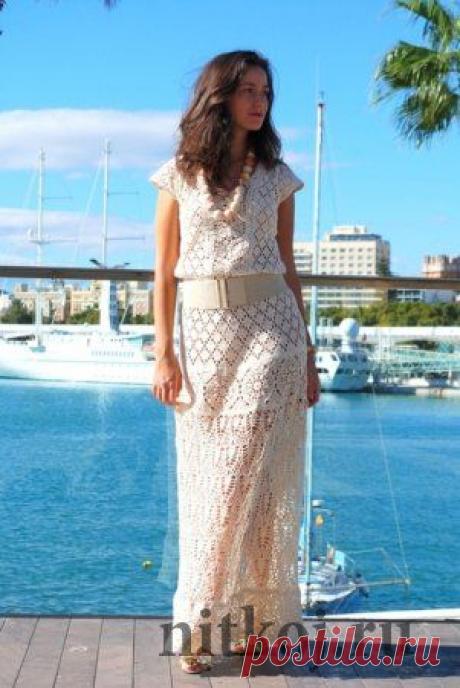 Красивое платье крючком «Зачарованная» » Ниткой - вязаные вещи для вашего дома (для штор), вязание крючком, вязание спицами, схемы вязания