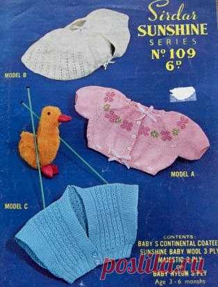 vintage baby knitting pattern PDF for 3 ply cardigans and shrugs continental coatees size 3-6m This item is a PDF file of the knitting pattern for three beautiful continental coatees in size 3-6 months.    The pattern will be available for download upon receipt of payment, for you to print out or read from your computer.    Traditional and beautiful, knit with 3 ply yarn. A wonderful pattern for heirloom items.