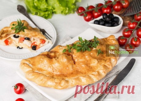 Пицца Кальцоне с курицей | Пошаговые рецепты с фото