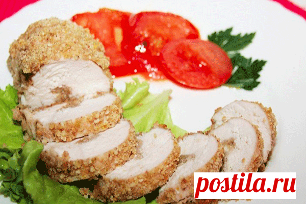 Куриные рулетики запеченные в кляре с арахисом — Сад Заготовка