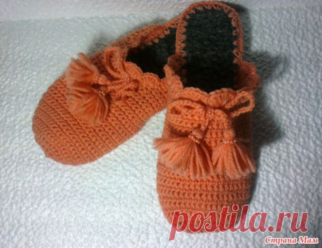 Домашние тапочки.. - Вязание - Страна Мам