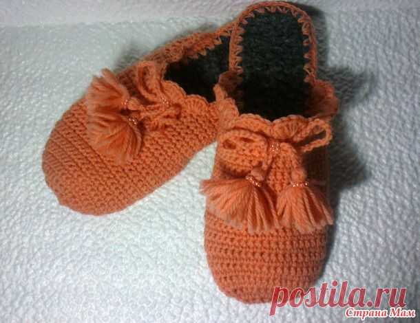 Домашние тапочки.. - Вязание - Страна Мам