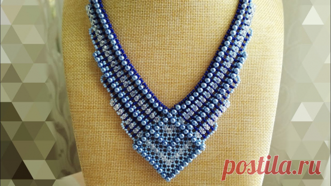 Колье из бисера и бусин. Beaded necklace Друзья мои! Всех приветствую! У меня вот такая работа получилась, делюсь моментами работы.Спасибо за просмотры и поддержку канала!Бисер покупаю здесь: https:...