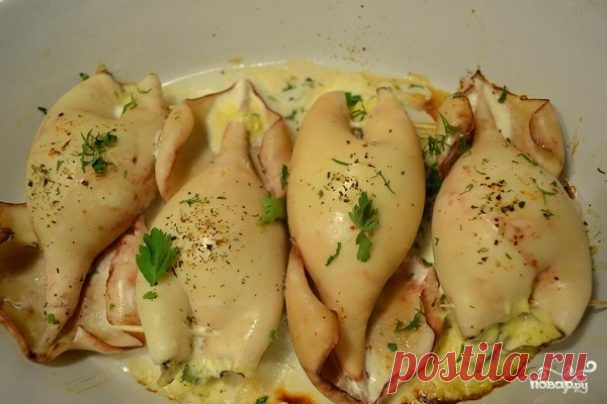 Кальмары с сыром и яйцом - пошаговый рецепт с фото на Повар.ру