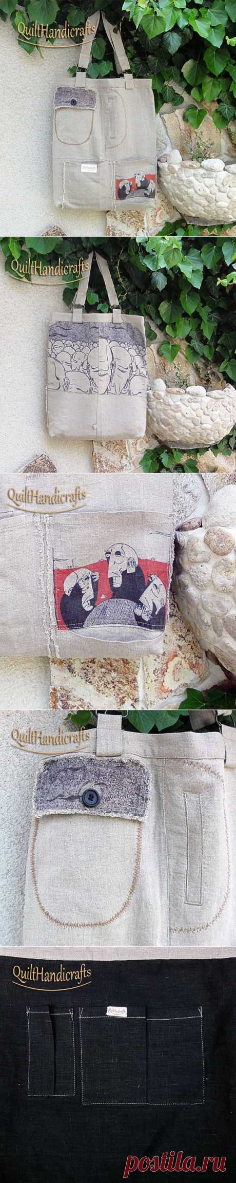 Market bag Yoga bag Baby bag Summer holiday by QuiltHandicrafts