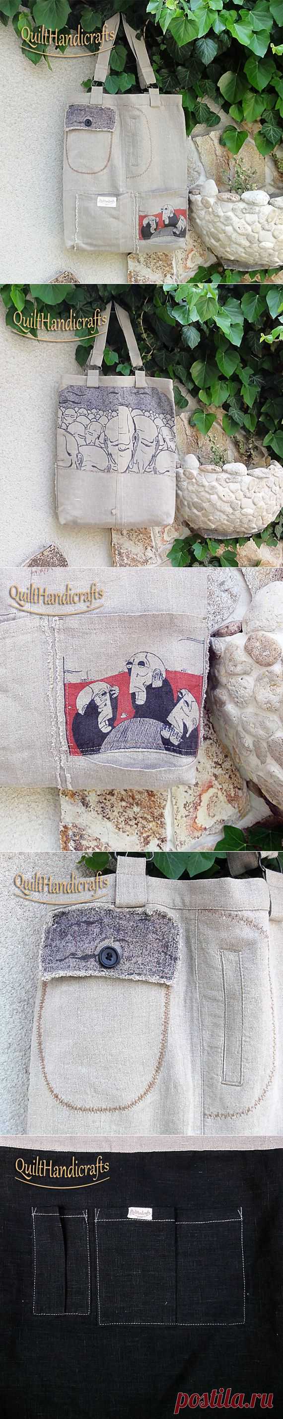 Market bag Yoga bag Baby bag Summer holiday by QuiltHandicrafts