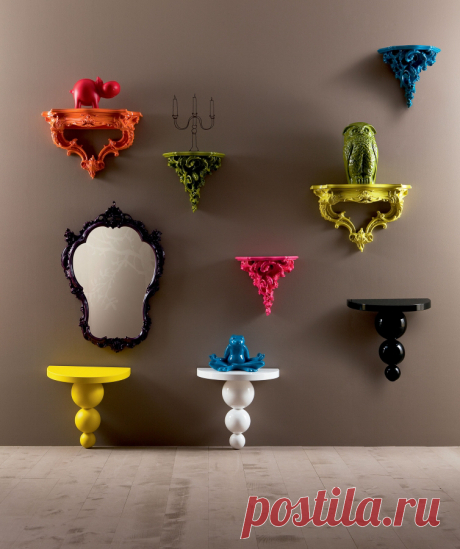 Применение карнизов, капителей и консолей в интерьере.