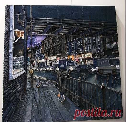 Джинсовые города / Переделка джинсов / Своими руками - выкройки, переделка одежды, декор интерьера своими руками - от ВТОРАЯ УЛИЦА