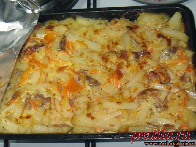 Простой и вкусный рецепт картофельно-грибной запеканки | Домашняя кулинария
