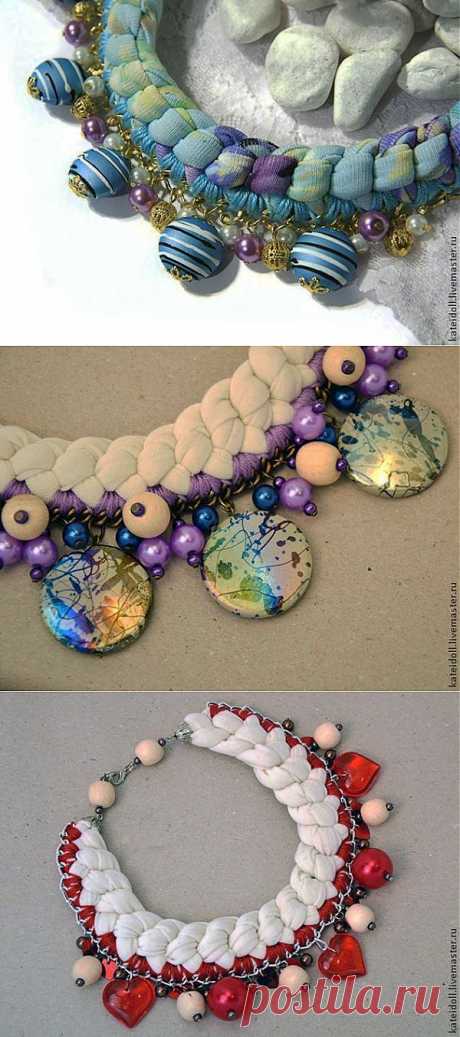 Делаем оригинальное вязаное колье - Ярмарка Мастеров - ручная работа, handmade