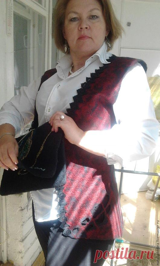 Купить Жилет валяный женский 