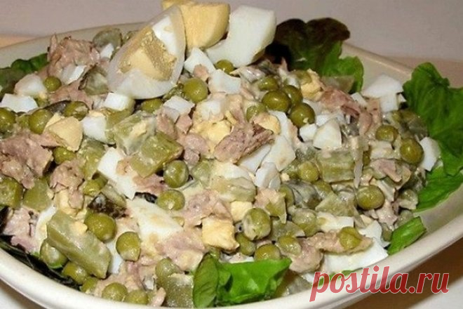 Салат «Азов» с тунцом и горошком, рецепт — Вкусо.ру