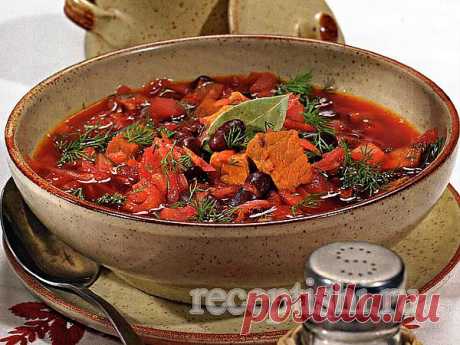 Борщ с фасолью и кабачками черниговский | Кулинарные рецепты с фото на Рецептыши.ру