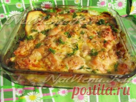 Картофельная запеканка с куриным филе