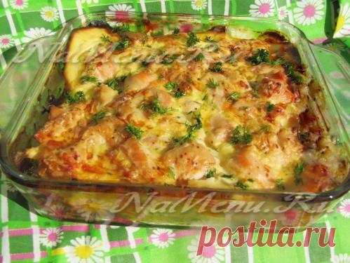Картофельная запеканка с куриным филе